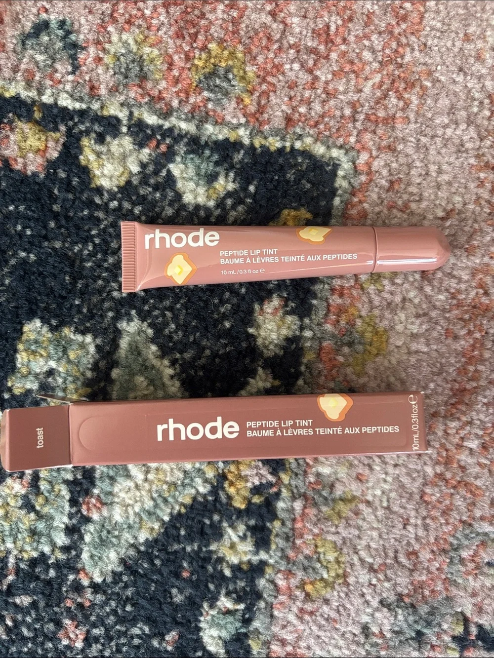 Rhode Peptide Lip Tint Toast Rose Taupe Nourishing Gloss Shiny Brand New NIB